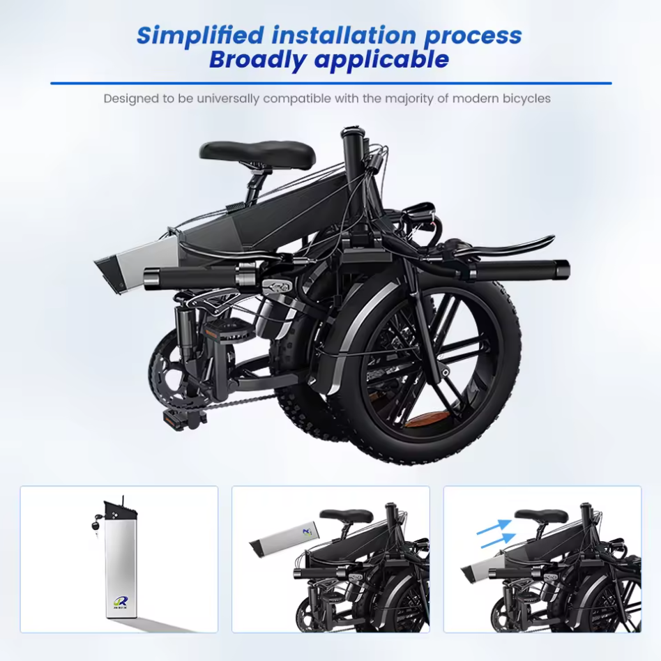 Customized 36V 17.5Ah 16Ah 13Ah bottom tube type built-in lithium battery for electric bicycles