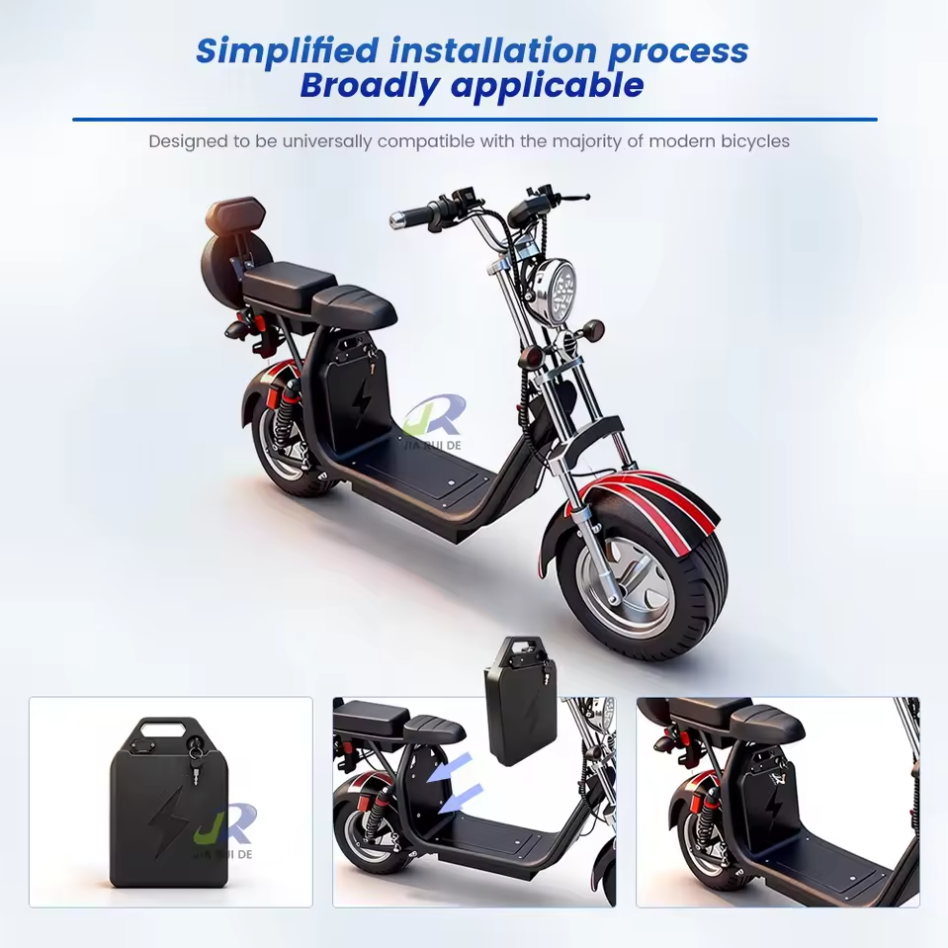 Custom 48V Harley-style plastic-cased electric bicycle lithium battery
