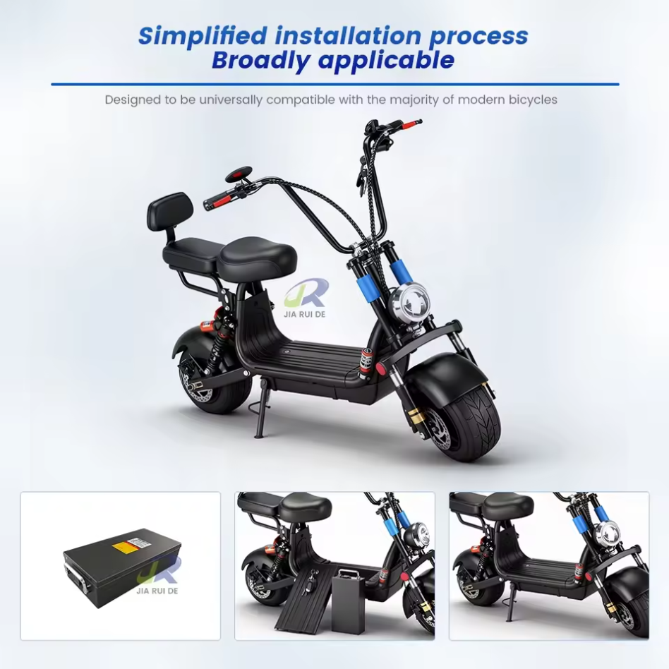 Custom Harley-Style Electric Motorcycle Lithium Battery (Metal Casing) — 52V 18.2Ah / 20.8Ah / 23.4Ah