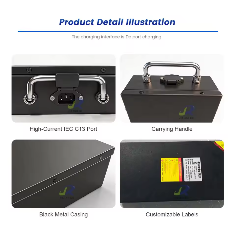 Custom Harley-Style Electric Motorcycle Lithium Battery (Metal Casing) — 52V 18.2Ah / 20.8Ah / 23.4Ah
