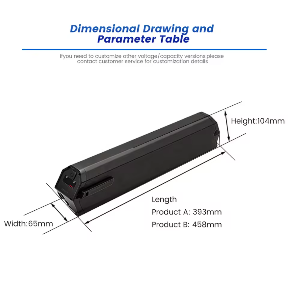 Custom Swordfish 36V Electric Bicycle Lithium Battery